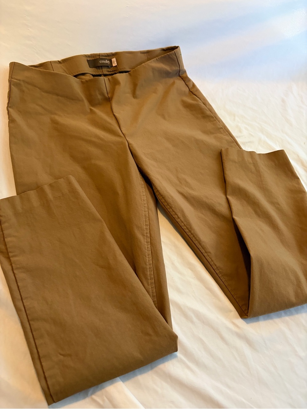 .crosby Womens Brown Stretch Pants Size 6